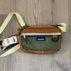 KAVU Brown and Green Belt Bag